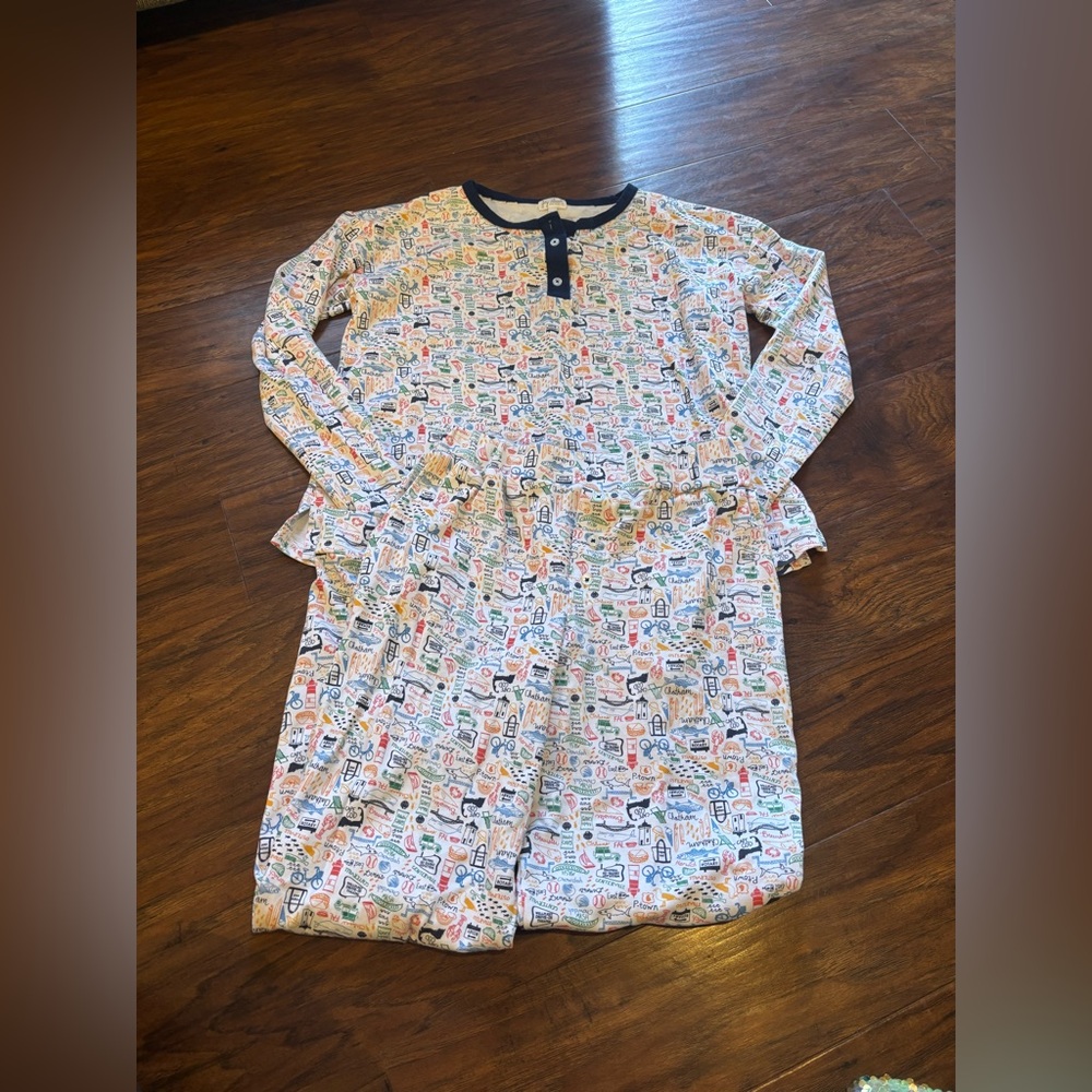 Joy Street Cape Cod Button Front Long Pajama Set Size XS - Picture 3 of 6